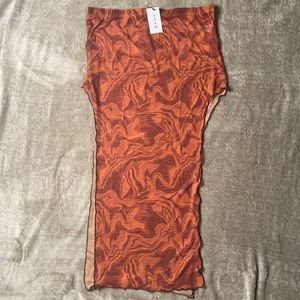 NWT Shein X Yelly Gray Plus Size High Split Skirt